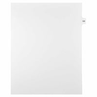 Mark Maker Legal Exhibit Index Tab White Single Tabs, 1/15th Cut, Letter Size, No Holes, Number 123, 25 Pack-White Single Tabs, 1/15th Cut