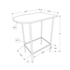 Monarch Specialties 2376 Home Bar - White Top And Metal Spacesaver-Product Dimensions: 35.5"L x 23.75"W x 41"H