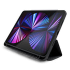JCPal DuraPro Case with Pencil Holder for 12.9" iPad Pro (2021 Model) - Black-Black, Shock resistant
