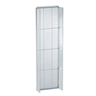 Azar Displays 16.75"W x 60"H Powerwing Pegboard Display, Translucent Clear (700356-CLR)-Includes 2 clear plastic side wings measuring each 4-1/2" W and Acrylic Sign Holder strip