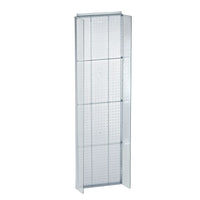 Azar Displays 16.75"W x 60"H Powerwing Pegboard Display, Translucent Clear (700356-CLR)-Includes 2 clear plastic side wings measuring each 4-1/2" W and Acrylic Sign Holder strip
