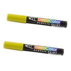 Marvy Uchida Chisel-Tip Acrylic Paint Marker - Celery - 2 Pack-Colour: Celery Yellow/Green