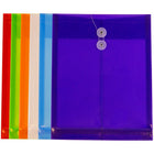 JAM Paper Plastic Envelopes, Button and String Tie Closure, 9.75x11.75, Assorted Colors, 3 sets of 6 (118B1assrtdg)-Size: Letter (9 3/4 x 11 3/4 inches)