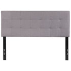 Flash Furniture Bedford Tufted Upholstered Full Size Headboard - Light Grey Fabric-Contemporary Style