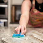 Vileda Scrunge Multi-Use Scrub Sponge - 2 Pack-Food and dirt rinse off easily under the tap and sponge stays fresh for longer