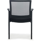 Staples Dedham Black Mesh And Fabric Guest Chair-Fixed arms