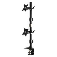 Amer Networks Dual 24" Monitor Vertical Clamp Mount (AMR2CV)-Vertical clamp monitor mount