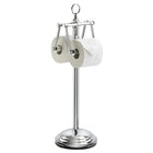 Toilet Duo, Chrome-Two-sided tissue dispenser - always have a spare roll!