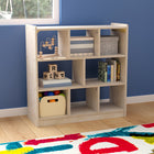 Flash Furniture Bright Beginnings Commercial Grade 8 Section Modular Wooden Classroom Open Storage, Safe, Kid Friendly - Natural-Natural Finish Engineered Birch Plywood