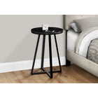 Monarch Specialties 2179 Accent Table - 22"H/Black Marble/Black Metal-Assembly required: Illustrated instructions and all hardware are provided for convenience (additional tools may be needed)