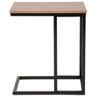 Flash Furniture Aurora Rustic Wood Grain Finish Side Table with Black Metal Cantilever Base-1.5" Thick Rectangle Top