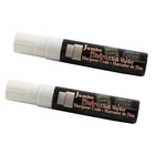 Marvy Uchida Jumbo-Point Liquid Chalk Markers - Erasable - Dustless - White - 2 Pack-Colour: White