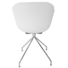 Cathay Importers Eliana White Arm Chair with Chrome Legs, 2 Pack-Dimensions: 34"H x 23.5"W x 23"D