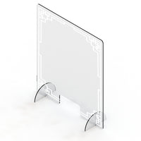 Mark Maker Acrylic Sneeze Guard - 18" x 23.75" - Design #0-Available with acrylic feet to easily stand on countertops for portability and quick installation with no tools required.