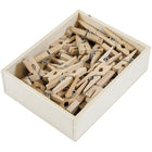 JAM Paper Wood Clothing Pin Clips, Medium, 1 1/8, Natural Brown, 2 Packs of 50, 100 Total (2230719108a)-4