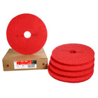 3M Professional Floor Cleaning Pads for Spray Buffing - Red - 20" - 5 Pack-Can be used for everyday cleaning under an automatic scrubber