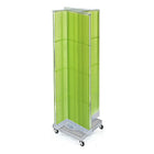 Azar Displays Pegboard Floor Display Pinwheel with Wheel, 60" x 16", Green (700422-GRE)-Made from pegboard