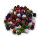 Charles Leonard Creative Arts Pom-Poms Furry Balls, Glitter Assorted, 1/2", 800/Pack (CHL69180)-Pom-poms furry balls are perfect for making dolls and ornaments