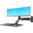 North Bayou 22"-27" Wall Mount Sit-Stand Desk Workstation, Dual Monitor with USB Port - Black (MC40-2AB)-Sit-stand dual screen workstation