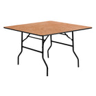 Flash Furniture 48" Square Wood Folding Banquet Table-Ready To Use Banquet Table