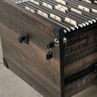 Sauder Foundry Road Mobile File Cabinet - Carbon Oak (1 Box)-Finished on all sides for versatile placement.