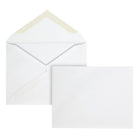 Staples Gummed White Invitation Envelopes - 50 Pack-Open end with gummed flap