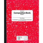 Pacon Marble Composition Book Grade 3 Red 3/8" Ruled, 24 Pack (PACMMK37139)-Plenty of pages for your long school or work day!