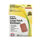 Wasip Fabric Patch Bandage - Large - 50 Pack-Size: 5cm x 7.5cm