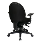 Work Smart Multi-Function Mid Back Chair with Seat Slider, Black-Multi-Function Control with Seat Slider