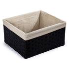 Truu Design Paper Woven Storage Baskets with Liner, Set of 3, 12.5 x 11 x 6.5 inches, Brown-Great way to neatly store and organize all your household items