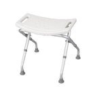 Drive Medical Folding Bath Bench, Without Backrest-White, Aluminum