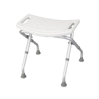 Drive Medical Folding Bath Bench, Without Backrest-White, Aluminum