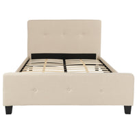Flash Furniture Tribeca Full Size Tufted Upholstered Platform Bed - Beige Fabric-Platform Bed