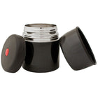 Geo Stainless Steel Vacuum Flasks, Black & Blue, 2 Pack-Black holds 470ml and blue holds 600ml