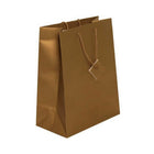 Jam Paper Gift Bags with Rope Handles - Large - 10" x 13" x 5" - Gold Matte - 3 Pack-Color: Gold Matte