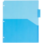 JAM Paper Plastic Index 5-Tab Dividers w/ Double Pockets - 9 3/4" x 11 1/2" - Assorted - 6 Sets/Pack - 5 Tabs/Set-Quantity: 6 Packs of 5 Dividers