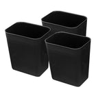 Johnny Vac Office Trash Can / Bin Wastebasket - 3.8 L, 3 Pack-Black