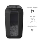 Fellowes Powershred LX65 Cross Cut Shredder-Also safely shreds staples, paper clips and plastic credit cards