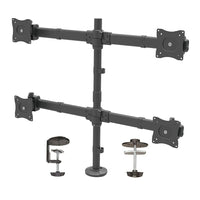 StarTech Desk-Mount Quad-Monitor Arm, Articulating, Heavy Duty Steel (ARMQUAD)-Mount four monitors (2x2) off of your desk or table surface to free up space