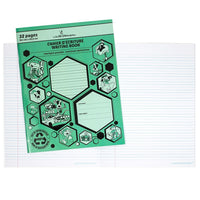 Louis Garneau Interlined/Dotted Notebook, 9" x 7", 32 Pages, Green-32 pages