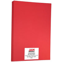 JAM Paper Bright Colour Tabloid Cardstock, 11 x 17, 65lb AstroBrights Re-Entry Red, 50 Pack (16728488)-Astrobright re-entry red card stock for scrapbooking and creating posters