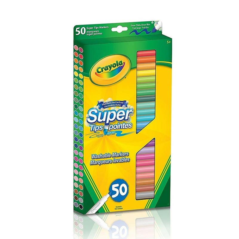Crayola Washable Super Tips Markers, 50 Pack - Main Image