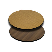 Flash Furniture 24" Round Table Top with Natural or Walnut Reversible Laminate Top-Restaurant Dining Table Top