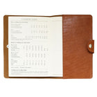Ashlin Porchia Medium Journal With Snap, Tan (P9088-18-08)-Journal is Ivory lined pages and a gilt edges.