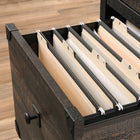 Sauder Steel River 2-Drawer Filing Cabinet - Carbon Oak (423974)-26.575 H x 20.866 W x 23.858 D in