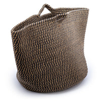 Truu Design Cotton Rope Basket with Handles, 14.75 x 17 inches, Navy-Measurement: the storage basket measures 17.75"L x 14.25"H x 14.74"W in dimensions