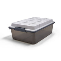TRU RED 36.8 L Water and Dust Resistant Storage Tote with Locking Lid-Weather-resistant locking lid storage is great for organizing the home and office