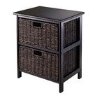 Winsome Omaha Storage Rack with 2 Foldable Baskets, Black-Simple with plenty of storage for this Omaha Storage Rack with Foldable Baskets.