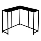Monarch Specialties 2157 Accent Table - 36"L/Black/Black Corner Console-Tabletop panels in a black finish offer ample display space
