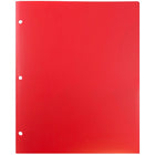 JAM Paper Plastic Heavy Duty 3 Hole Punched 2 Pocket School Folders, Red, 108 Pack (383HHPREA)-5